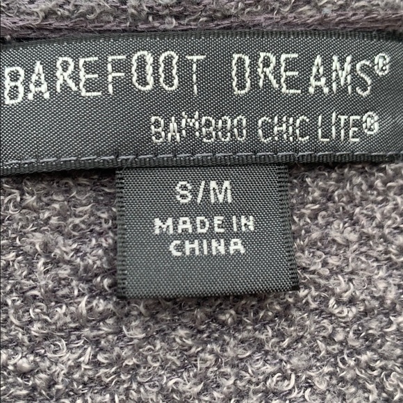 Barefoot Dreams Bamboo Chic Lite Grey Cardigan S/M - Picture 6 of 7